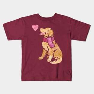 Watercolour Golden Retriever Kids T-Shirt